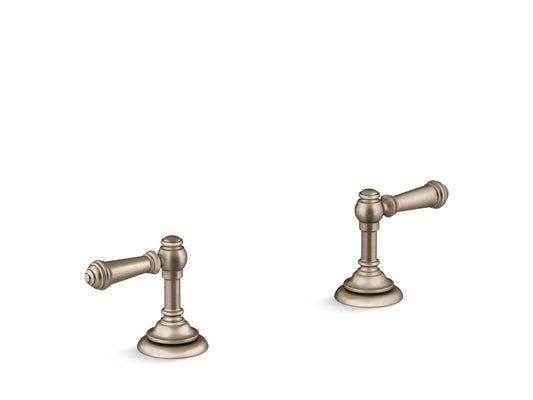 KOHLER K-T98071-4-BV Artifacts Deck-Mount Bath Faucet Handle Trim With Lever Design In Vibrant Brushed Bronze