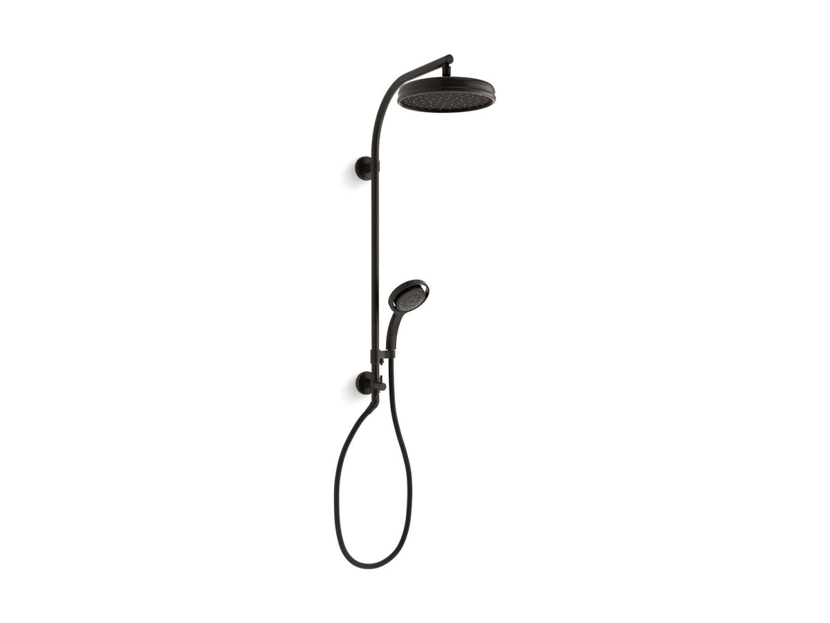 KOHLER K-45209-2MB Hydrorail-R Arch Shower Column - Vibrant Brushed Moderne Brass