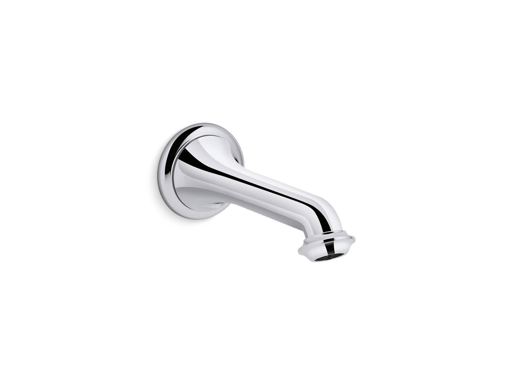KOHLER K-72792-BL Artifacts Wall-Mount Bath Spout With Turned Design - Matte Black
