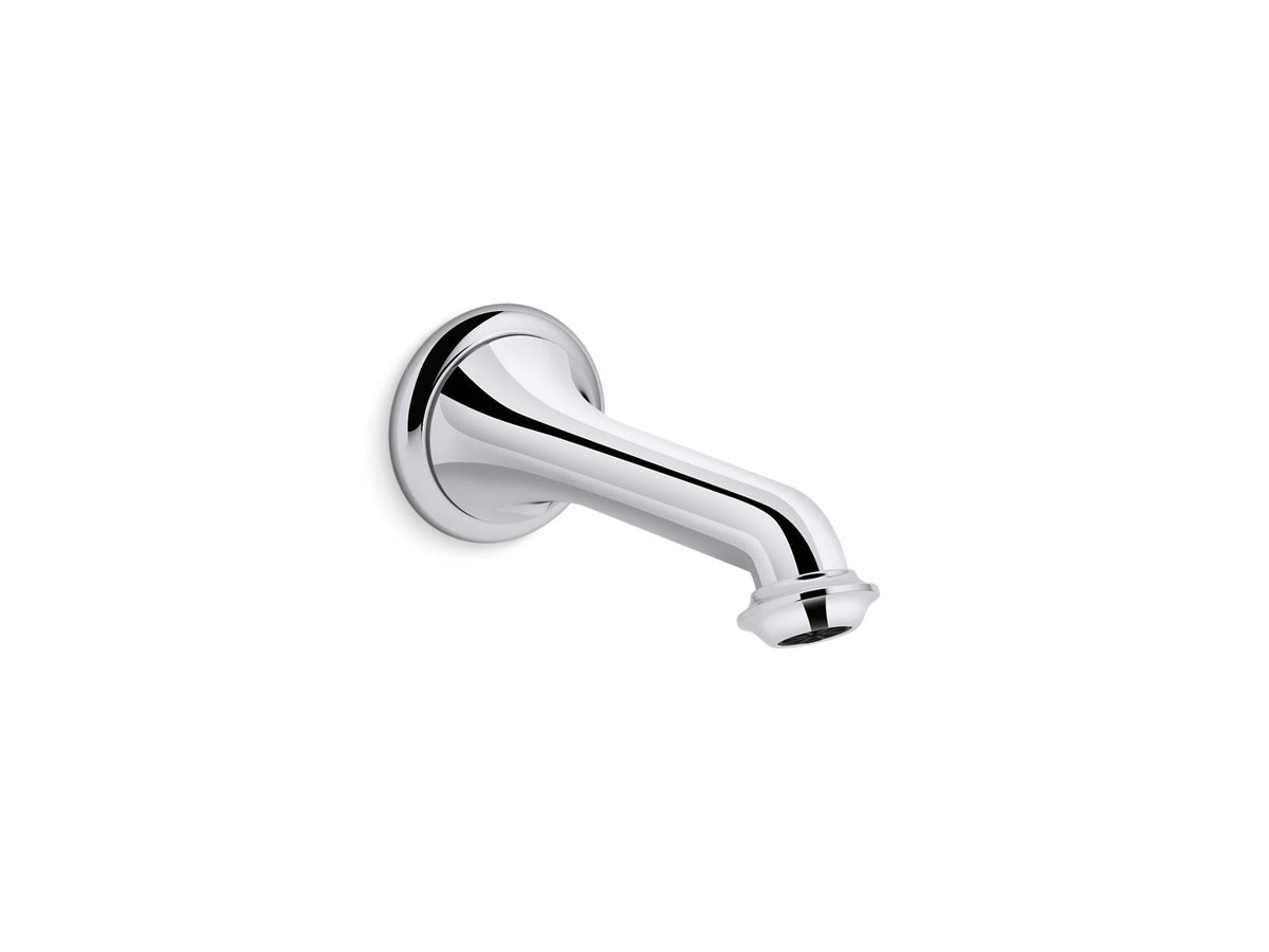 KOHLER K-72792-BL Artifacts Wall-Mount Bath Spout With Turned Design - Matte Black