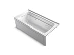 KOHLER K-1949-HLA-7 Archer 66" X 32" Alcove Heated Whirlpool, Left Hand - Black Black