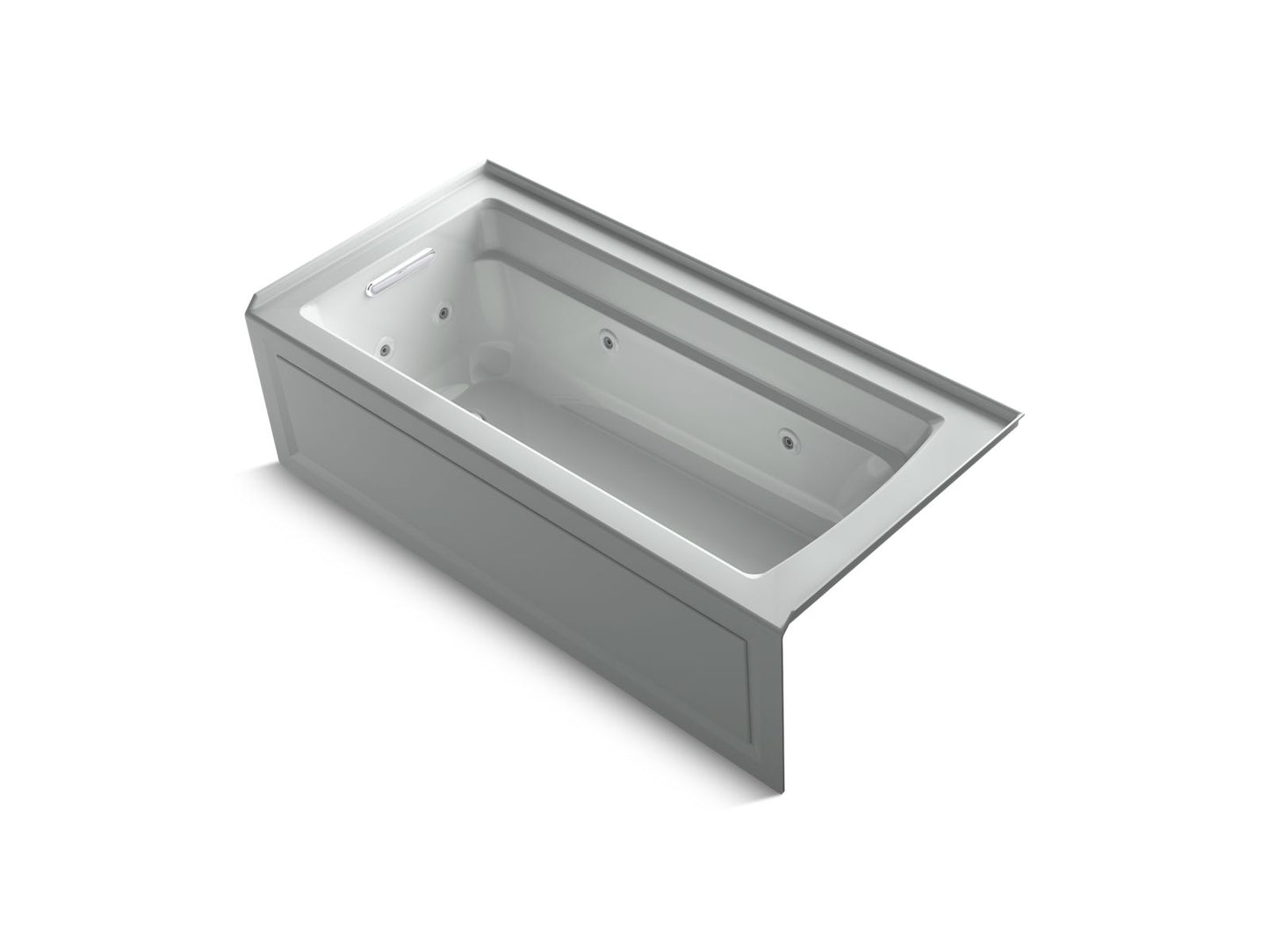 KOHLER K-1949-LA-95 Archer 66" X 32" Integral Apron Whirlpool With Integral Flange And Left-Hand Drain In Ice Grey