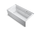 KOHLER K-1124-RAW-7 Archer 72" X 36" Alcove Whirlpool Bath With Bask Heated Surface, Right Drain - Black Black