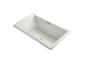 KOHLER K-1174-GHW-NY Underscore 72" X 42" Drop-In Heated Bubblemassage Air Bath With Bask Heated Surface In Dune