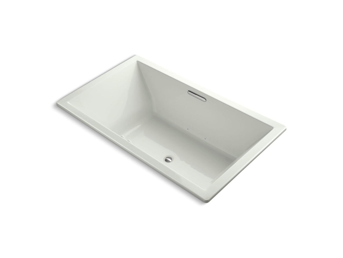 KOHLER K-1174-GHW-NY Underscore 72" X 42" Drop-In Heated Bubblemassage Air Bath With Bask Heated Surface In Dune