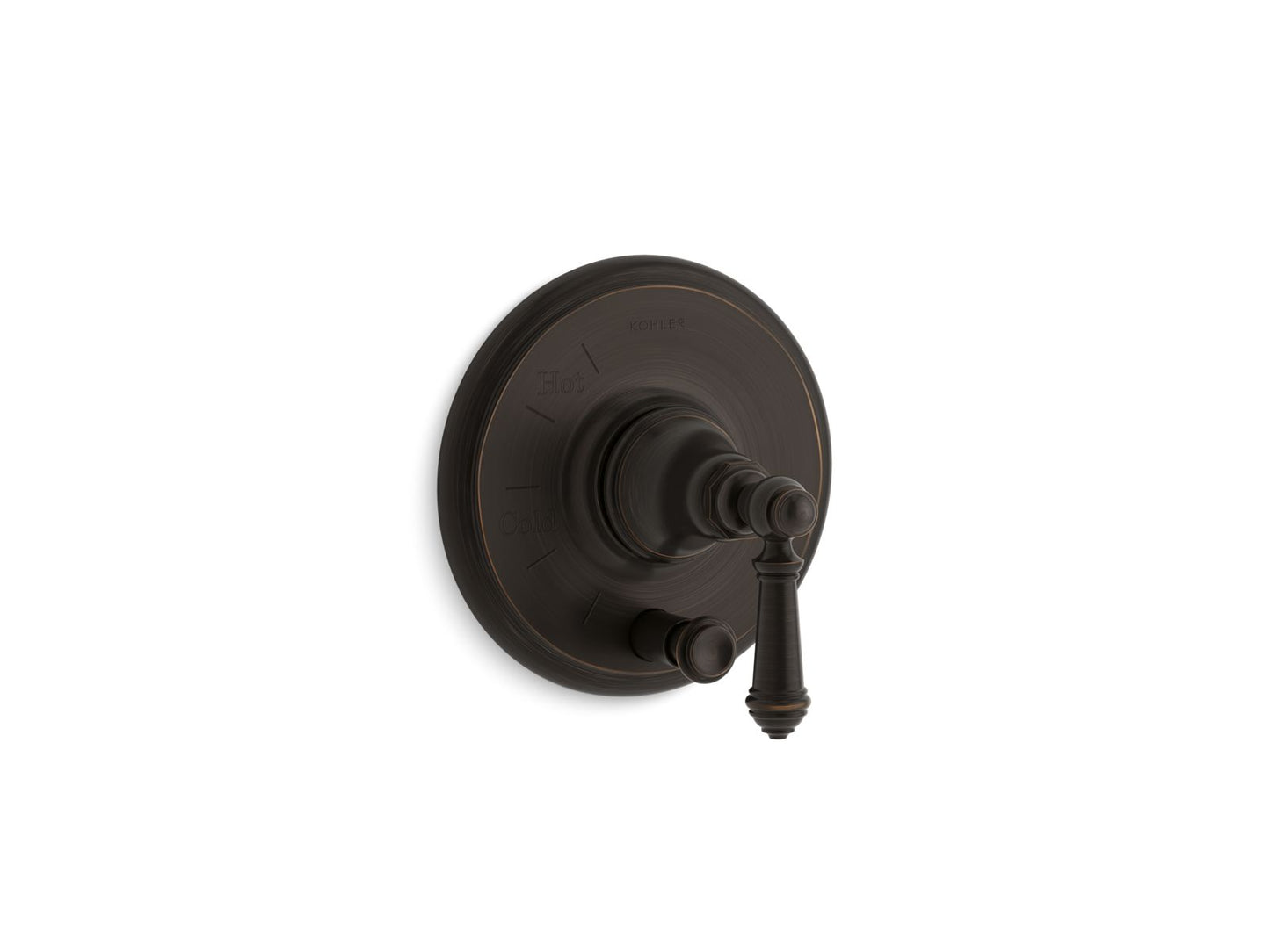 KOHLER K-T72768-4-2BZ Artifacts Rite-Temp Valve Trim With Push-Button Diverter And Lever Handle In Oil-Rubbed Bronze