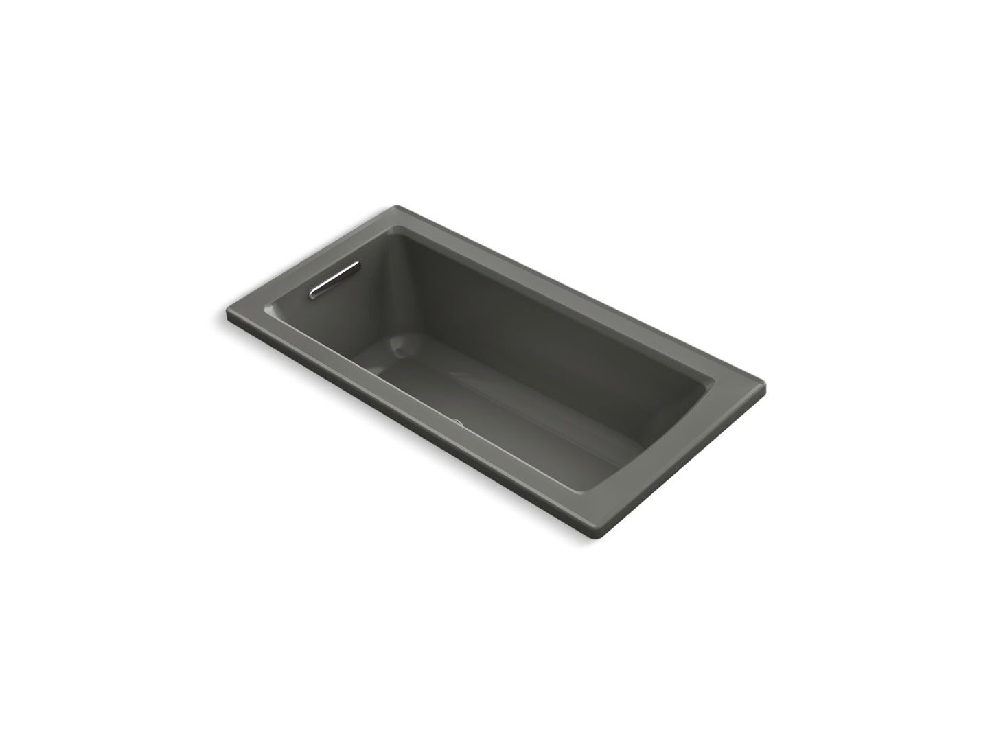 KOHLER K-1947-GHW-58 Archer 60" X 30" Drop-In Heated Bubblemassage Air Bath With Bask Heated Surface In Thunder Grey