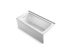 KOHLER K-1947-GHLA-96 Archer 60" X 30" Alcove Heated Bubblemassage Air Bath, Left Drain - Biscuit