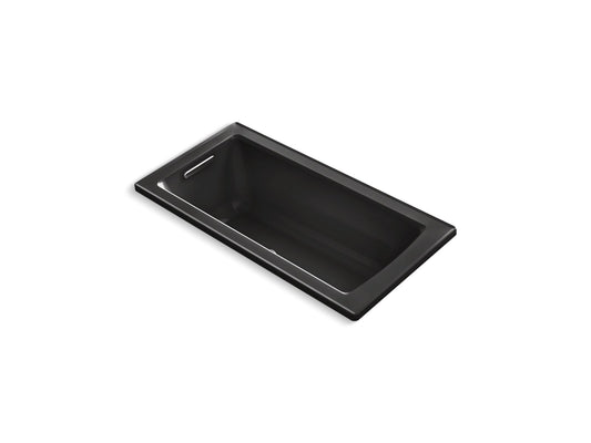 KOHLER K-1947-GHW-7 Archer 60" X 30" Drop-In Heated Bubblemassage Air Bath With Bask Heated Surface In Black Black