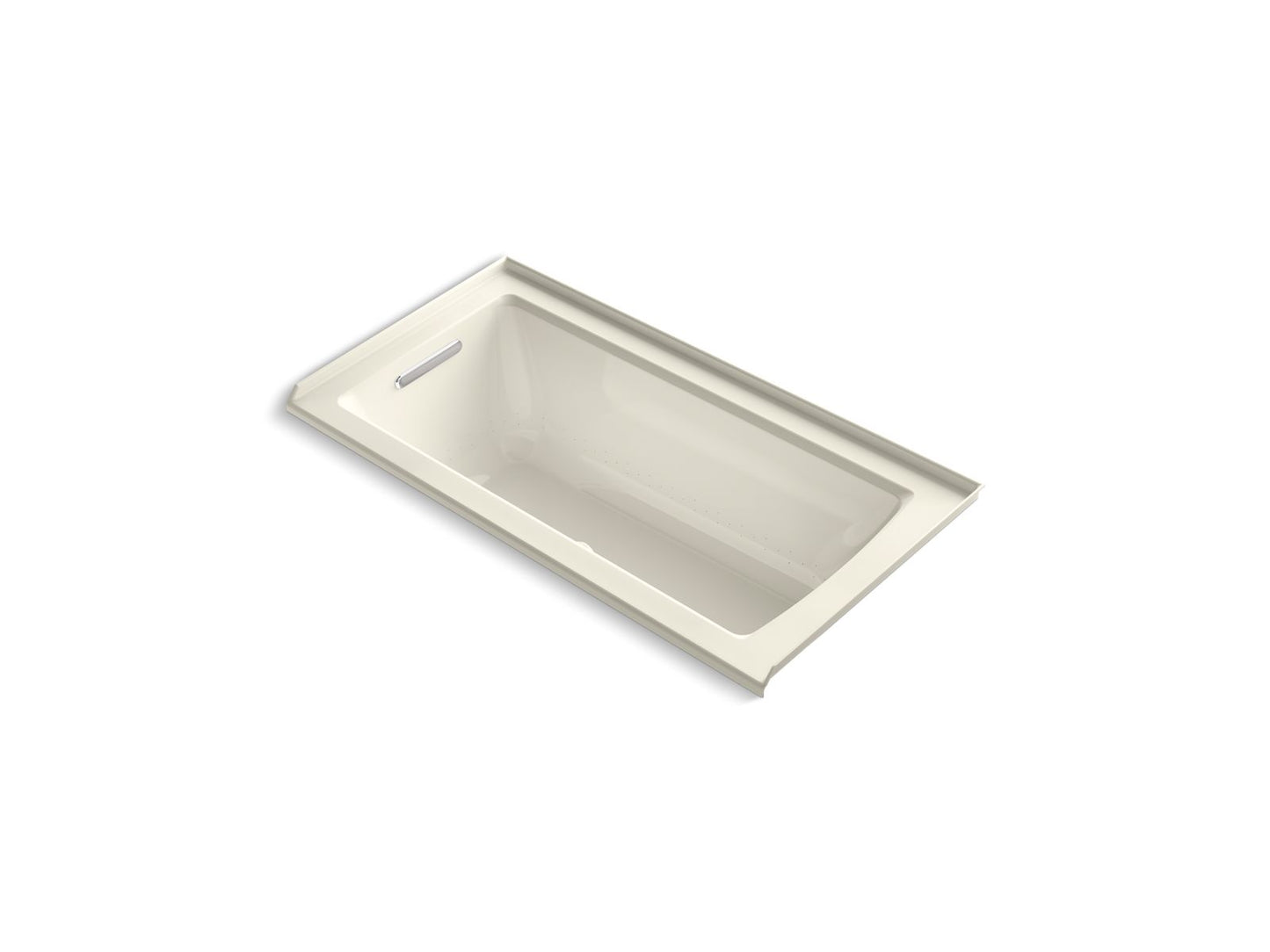 KOHLER K-1947-GHLF-96 Archer 60" X 30" Alcove Heated Bubblemassage Air Bath, Left Drain In Biscuit