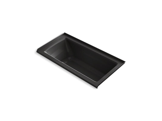 KOHLER K-1947-GHRF-7 Archer 60" X 30" Alcove Heated Bubblemassage Air Bath, Right Drain In Black Black