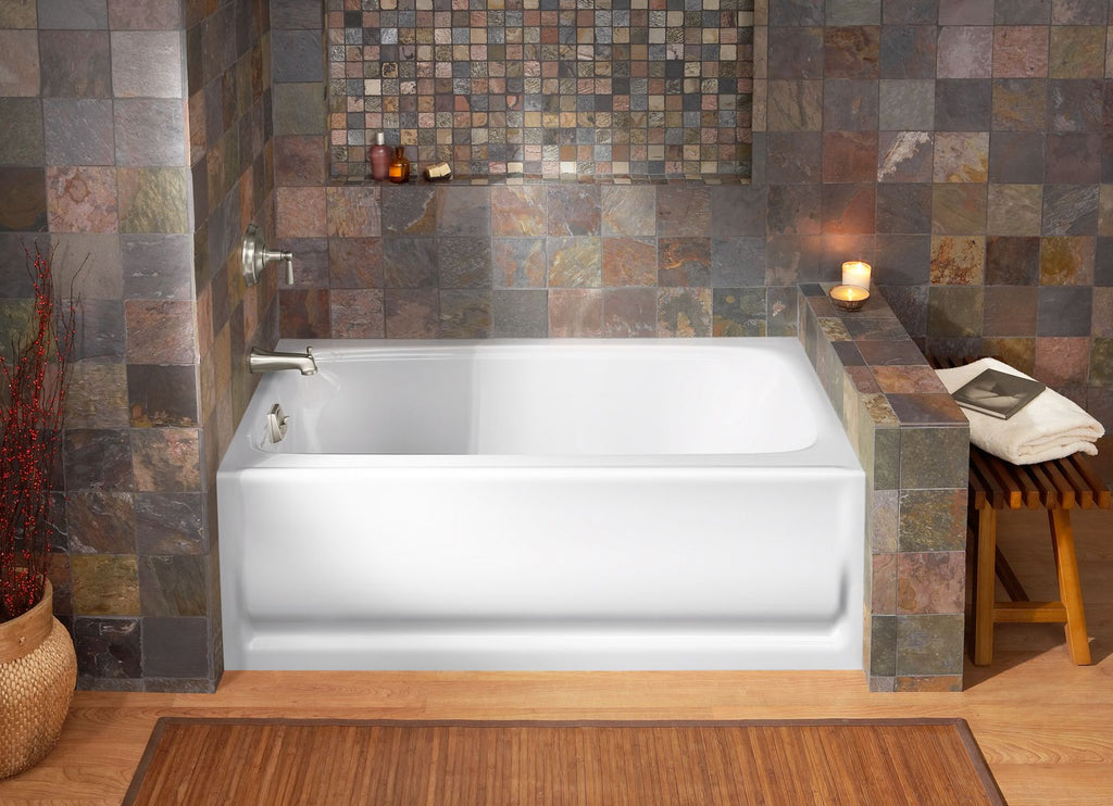 KOHLER K-1150-LA-0 Bancroft 60" X 32" Alcove Bath, Left Drain - White