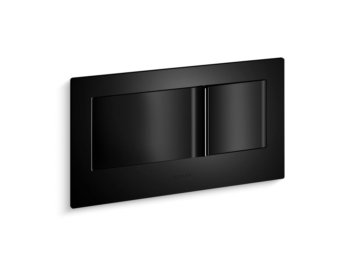 KOHLER K-6298-7 Veil Flush Actuator Plate For 2"X6" In-Wall Tank And Carrier System - Black Black