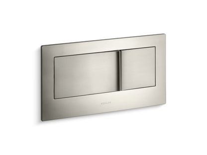 KOHLER K-6298-BN Veil Flush actuator plate for 2"x6" in-wall tank and carrier system - Vibrant Brushed Nickel
