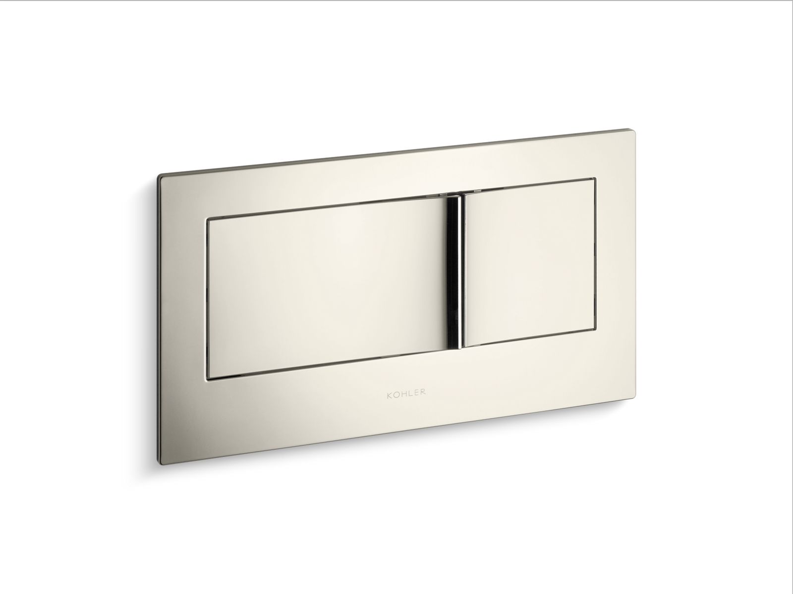 KOHLER K-6298-SN Veil Flush Actuator Plate For 2"X6" In-Wall Tank And Carrier System In Vibrant Polished Nickel