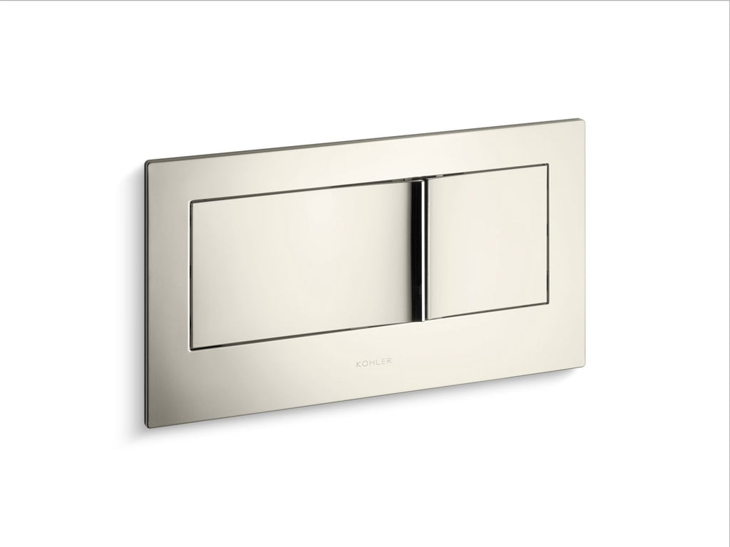 KOHLER K-6298-SN Veil Flush Actuator Plate For 2"X6" In-Wall Tank And Carrier System - Vibrant Polished Nickel