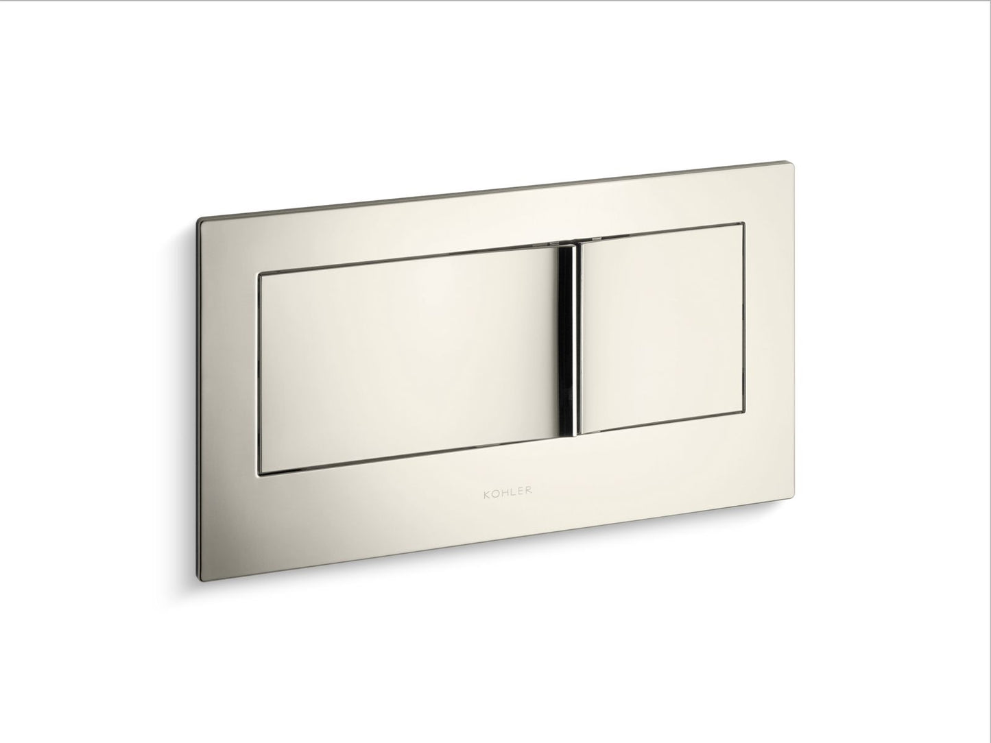 KOHLER K-6298-SN Veil Flush actuator plate for 2"x6" in-wall tank and carrier system - Vibrant Polished Nickel