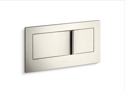 KOHLER K-6298-SN Veil Flush actuator plate for 2"x6" in-wall tank and carrier system - Vibrant Polished Nickel