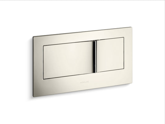 KOHLER K-6298-SN Veil Flush actuator plate for 2"x6" in-wall tank and carrier system - Vibrant Polished Nickel