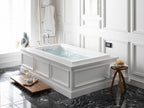 KOHLER K-1122-GHLAW-0 Archer 60" X 32" Integral Apron Heated Bubblemassage Air Bath With Bask Heated Surface And Left-Hand Drain - White