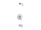 KOHLER K-TLS98007-4-CP July Rite-Temp Bath And Shower Trim Kit, Without Showerhead - Polished Chrome