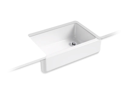 KOHLER K-5827-NY Whitehaven 32-3/4" undermount single-bowl farmhouse kitchen sink - Dune