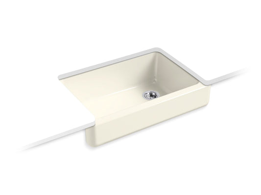 KOHLER K-5826-96 Whitehaven 32-1/2" Undermount Single-Bowl Farmhouse Kitchen Sink In Biscuit