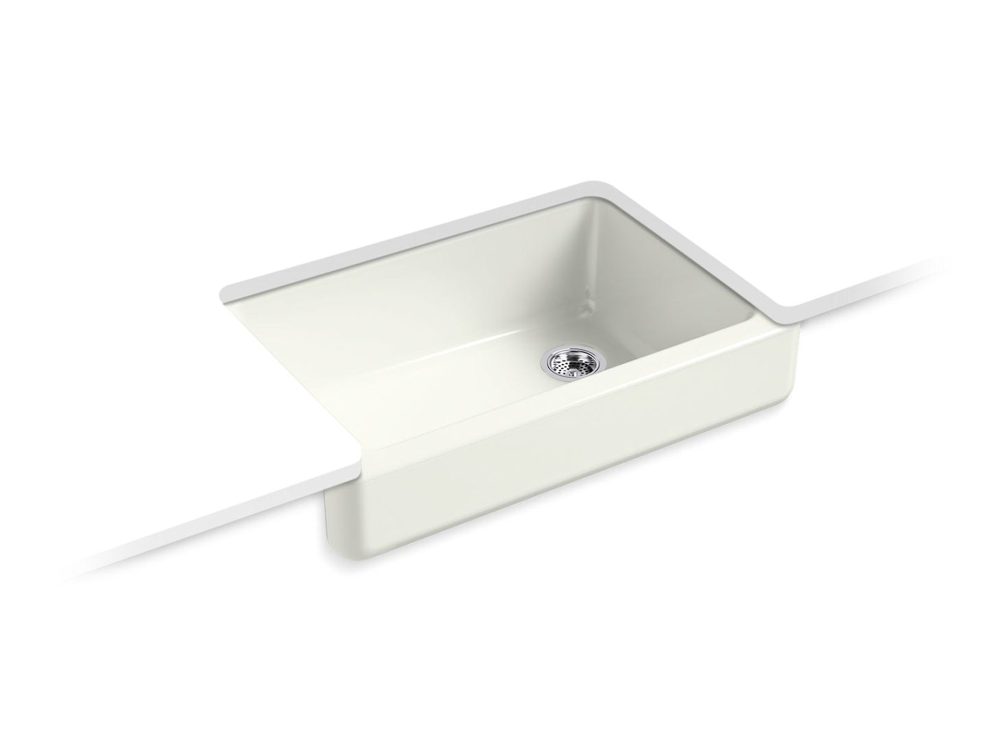 KOHLER K-5826-NY Whitehaven 32-1/2" Undermount Single-Bowl Farmhouse Kitchen Sink In Dune