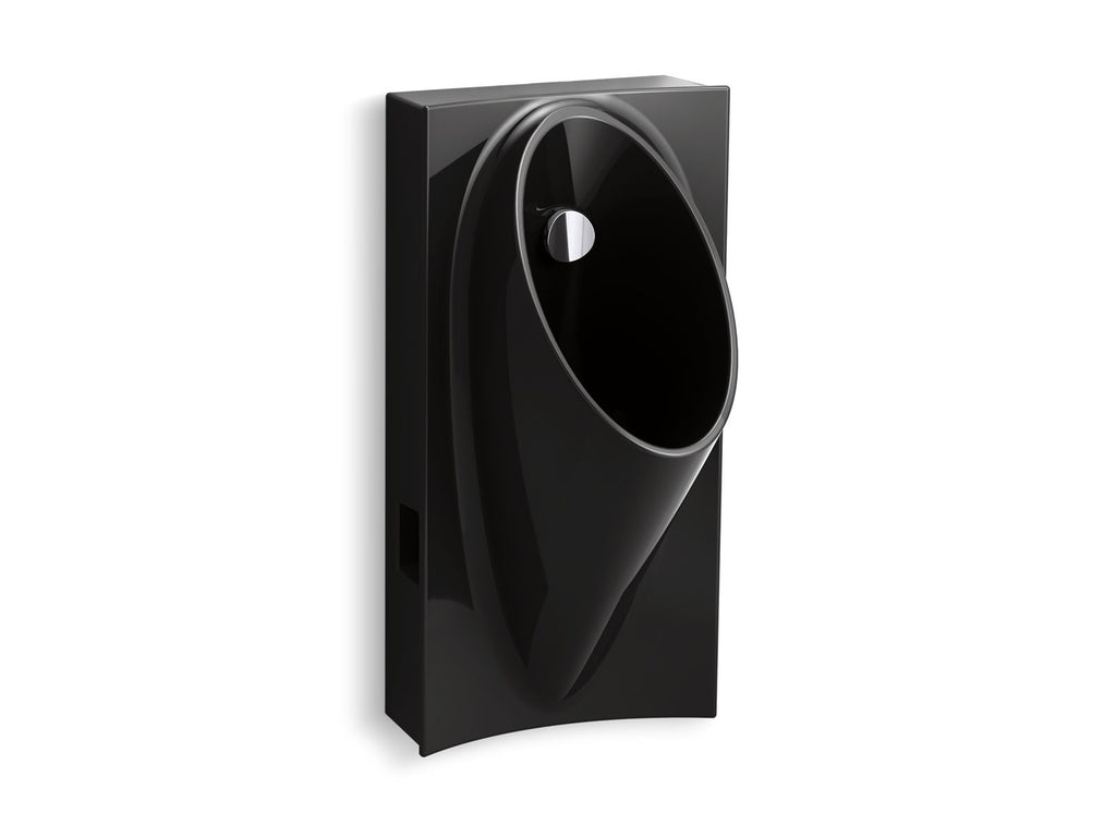 KOHLER K-5244-ER-7 Steward Washout Half-Stall 0.125 Gpf Urinal, Rear Spud - Black Black