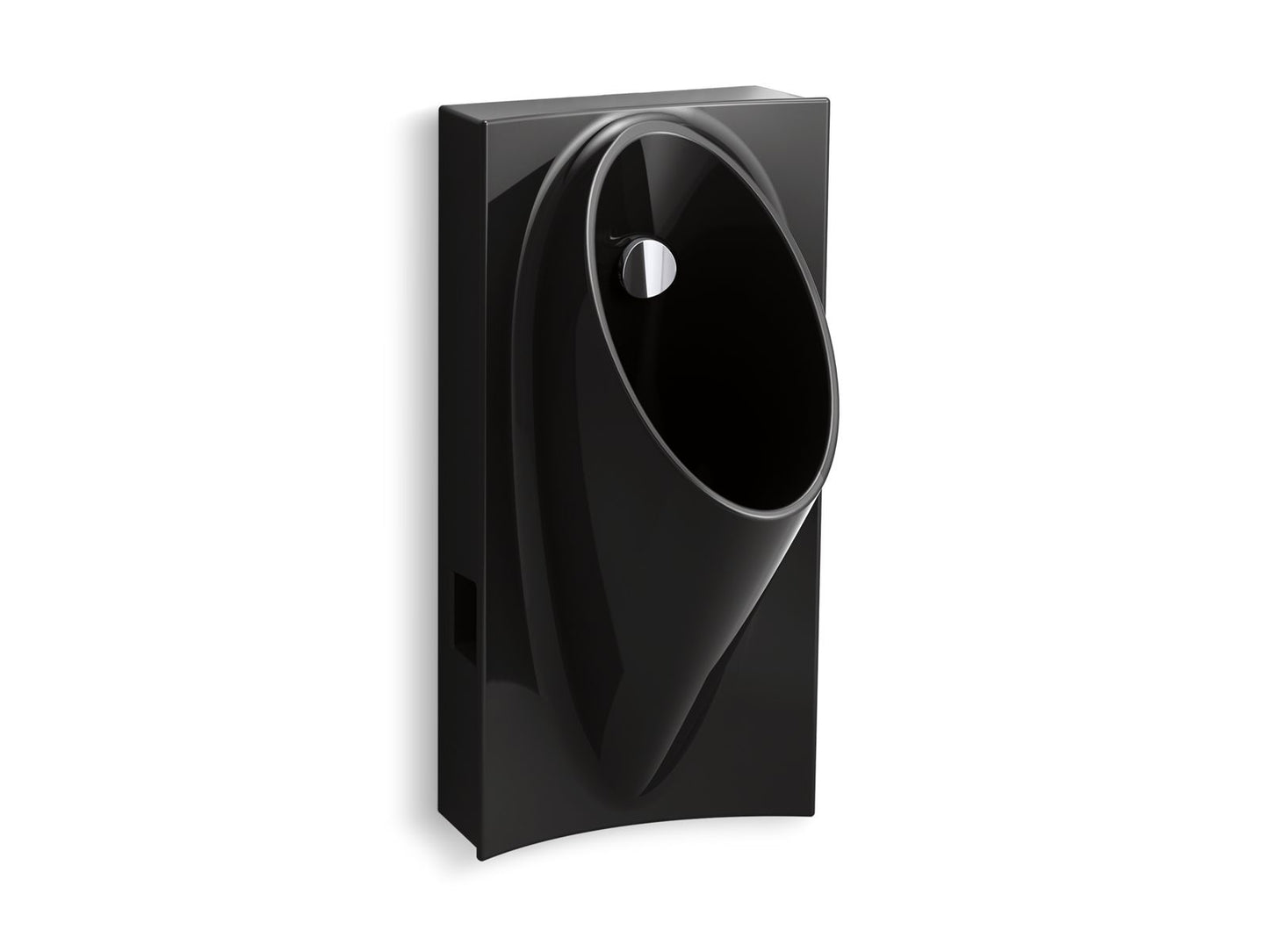 KOHLER K-5244-ER-7 Steward Washout half-stall 0.125 gpf urinal, rear spud - Black Black