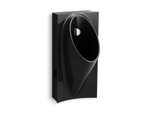 KOHLER K-5244-ER-7 Steward Washout half-stall 0.125 gpf urinal, rear spud - Black Black