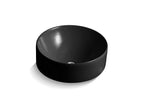 KOHLER K-14800-7 Vox 16-1/2" Round Vessel Bathroom Sink - Black Black