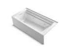 KOHLER K-1124-XGHLA-0 Archer 72" X 36" Alcove Heated Bubblemassage Air Bath And Whirlpool, Left Drain - White