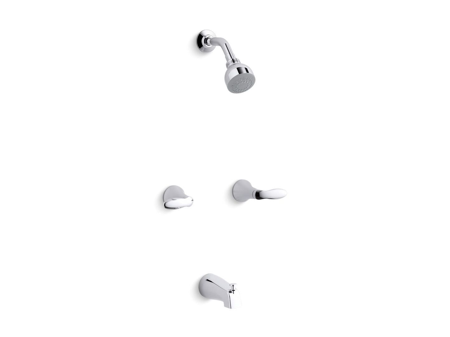 KOHLER K-T15201-4-CP Coralais Bath/Shower Trim Set With Lever Handles, Valve Not Included In Polished Chrome