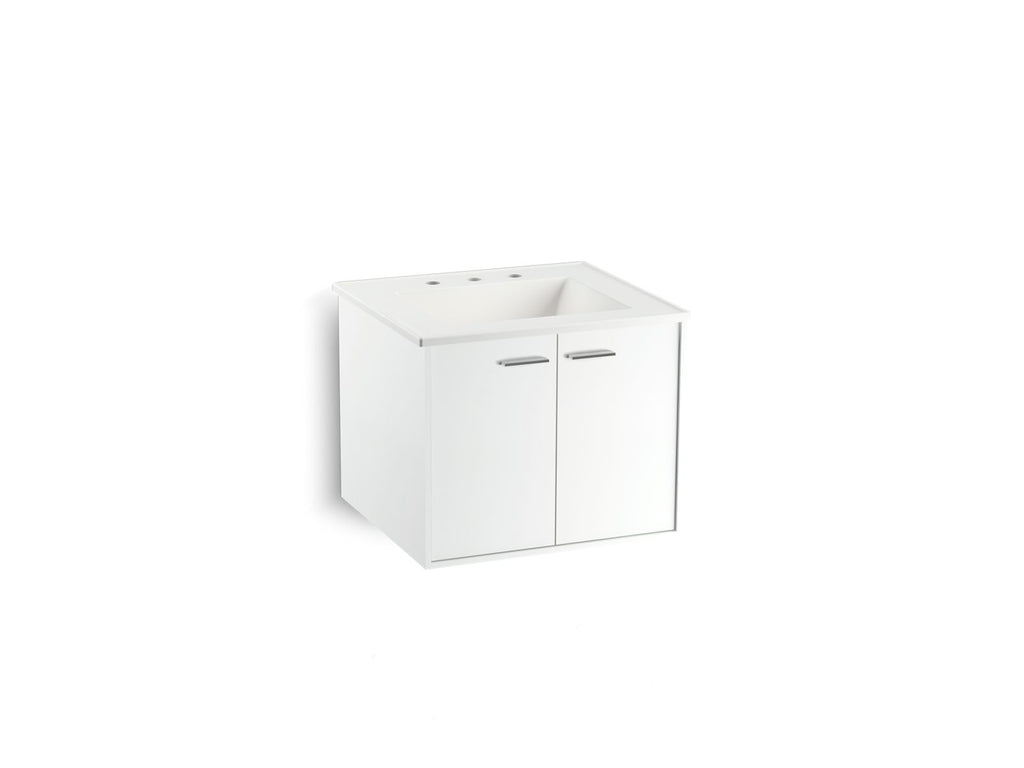 KOHLER K-99539-1WA Jute 24" Wall-Hung Bathroom Vanity Cabinet - Linen White