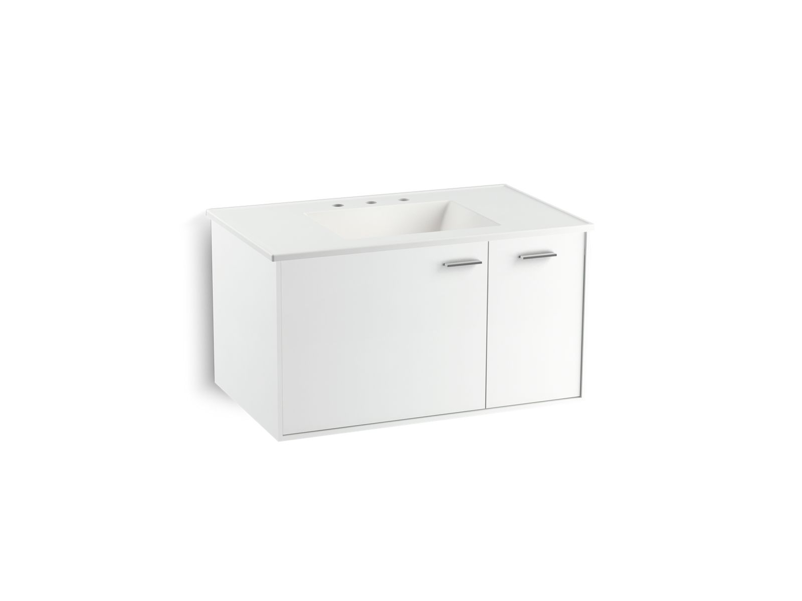 KOHLER K-99543-R-1WA Jute 36" Wall-Hung Bathroom Vanity Cabinet - Linen White