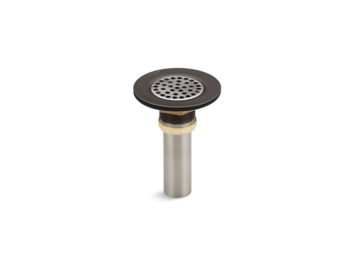 KOHLER K-8807-2BZ Brass Sink Drain And Strainer With Tailpiece For 3-1/2" To 4" Outlet In Oil-Rubbed Bronze