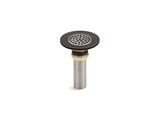 KOHLER K-8807-2BZ Brass Sink Drain And Strainer With Tailpiece For 3-1/2" To 4" Outlet In Oil-Rubbed Bronze