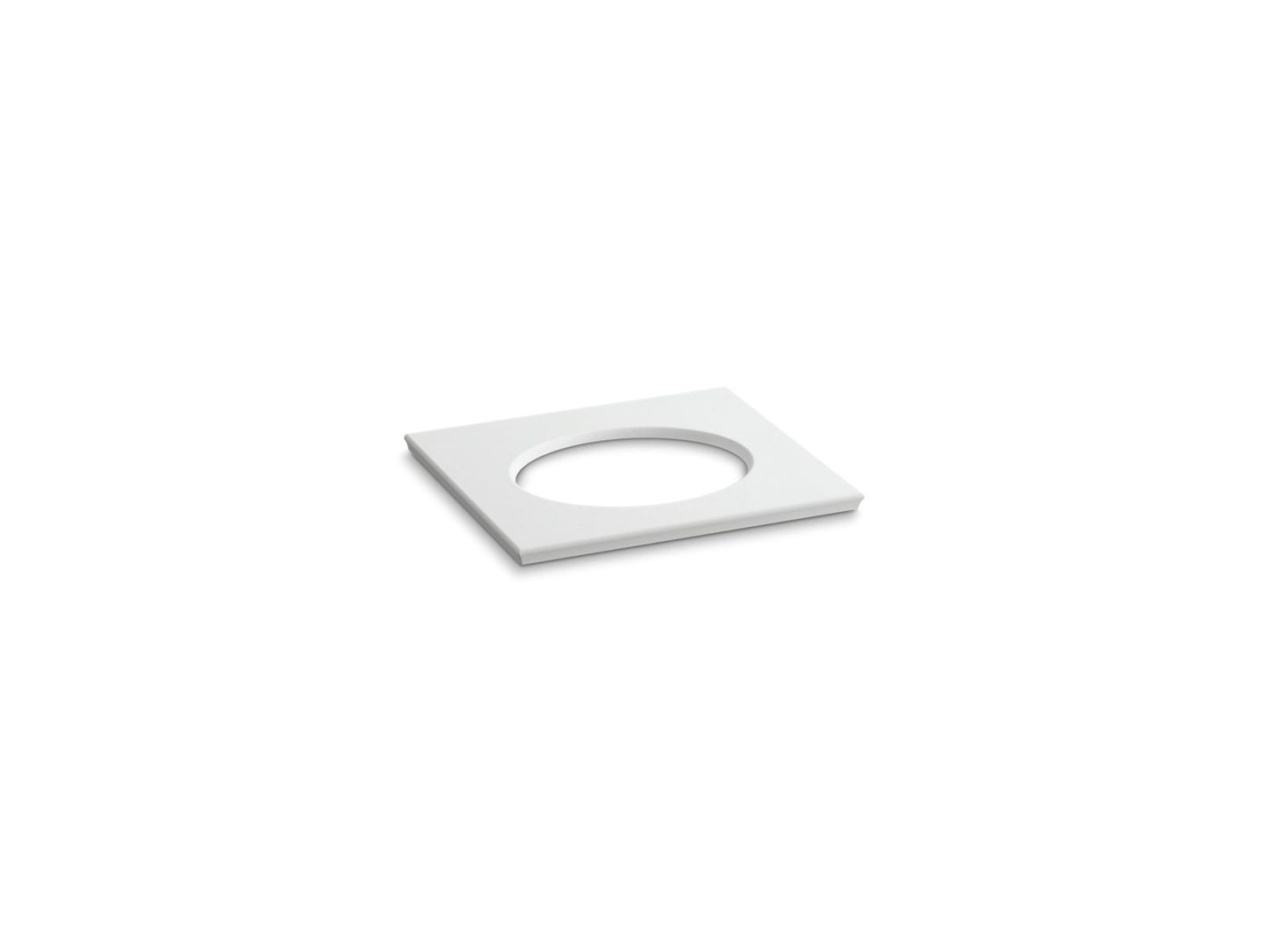 KOHLER K-5421-S33 Solid/Expressions 25" Vanity Top With Single Verticyl Oval Cutout In White Expressions