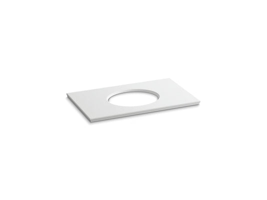 KOHLER K-5423-S33 Solid/Expressions 37" Vanity Top With Single Verticyl Oval Cutout In White Expressions