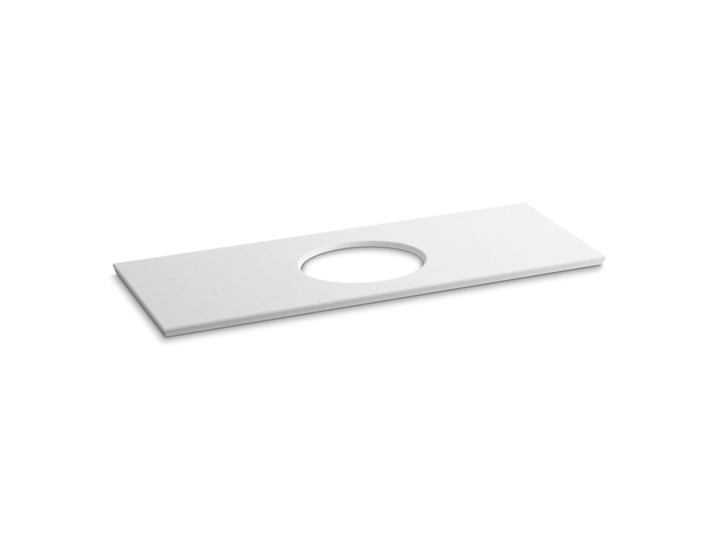 KOHLER K-5765-S33 Solid/Expressions 61" Vanity Top With Single Verticyl Oval Cutout In White Expressions