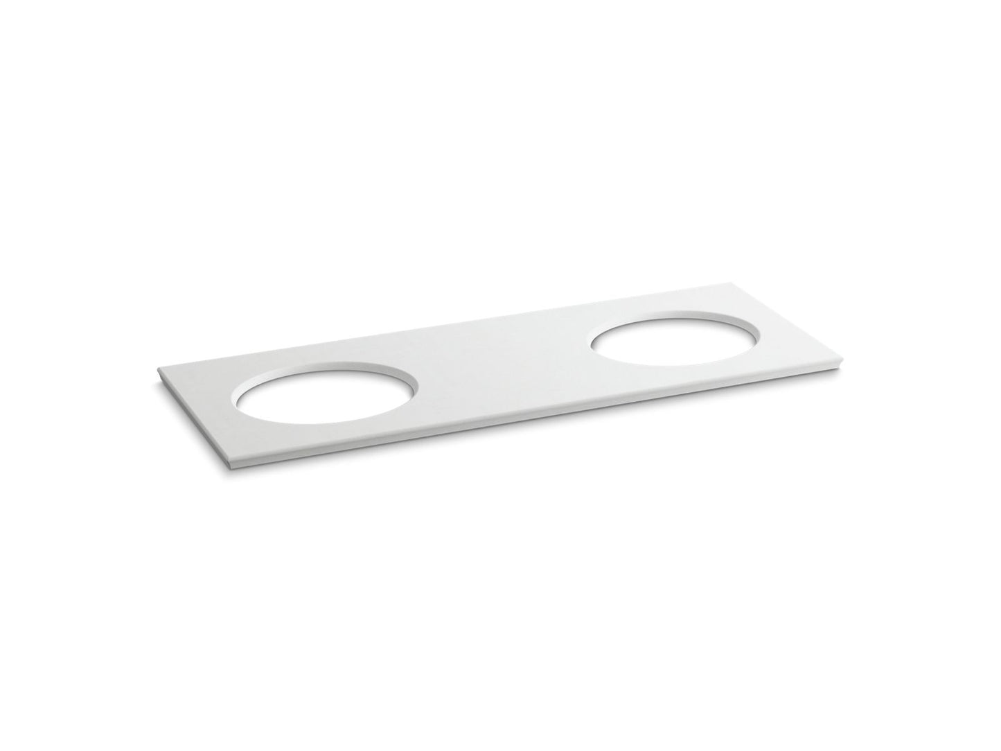 KOHLER K-5433-S33 Solid/Expressions 61" Vanity Top With Double Verticyl Oval Cutout In White Expressions