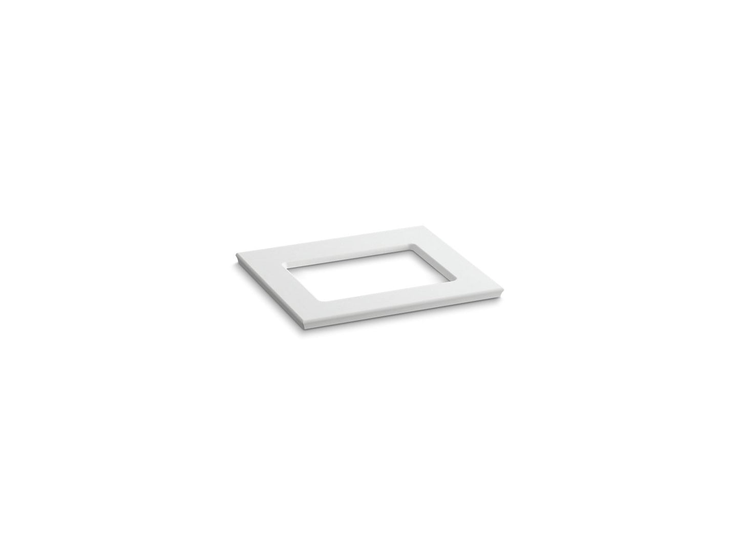 KOHLER K-5455-S33 Solid/Expressions 25" Vanity Top With Single Verticyl Rectangular Cutout In White Expressions