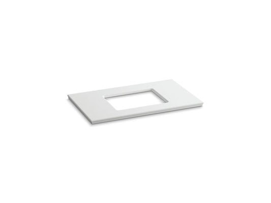 KOHLER K-5457-S33 Solid/Expressions 37" Vanity Top With Single Verticyl Rectangular Cutout In White Expressions