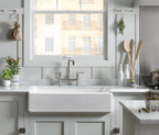 KOHLER K-6351-0 Hayridge Whitehaven 35-11/16" Undermount Single-Bowl Farmhouse Kitchen Sink - White
