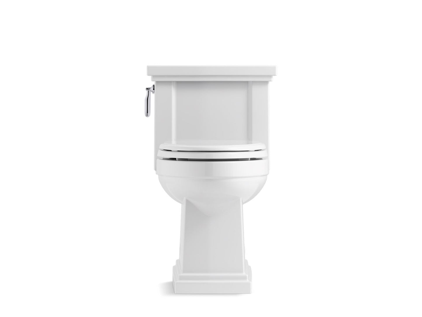 KOHLER K-3981-0 Tresham One-Piece Compact Elongated Toilet With Skirted Trapway, 1.28 Gpf In White