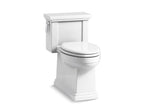 KOHLER K-3981-0 Tresham One-Piece Compact Elongated Toilet With Skirted Trapway, 1.28 Gpf - White