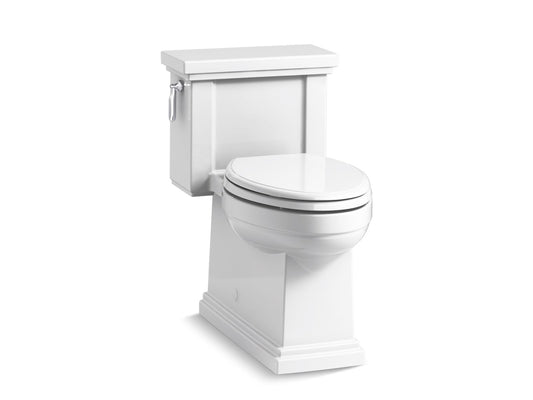 KOHLER K-3981-0 Tresham One-piece compact elongated toilet with skirted trapway, 1.28 gpf - White