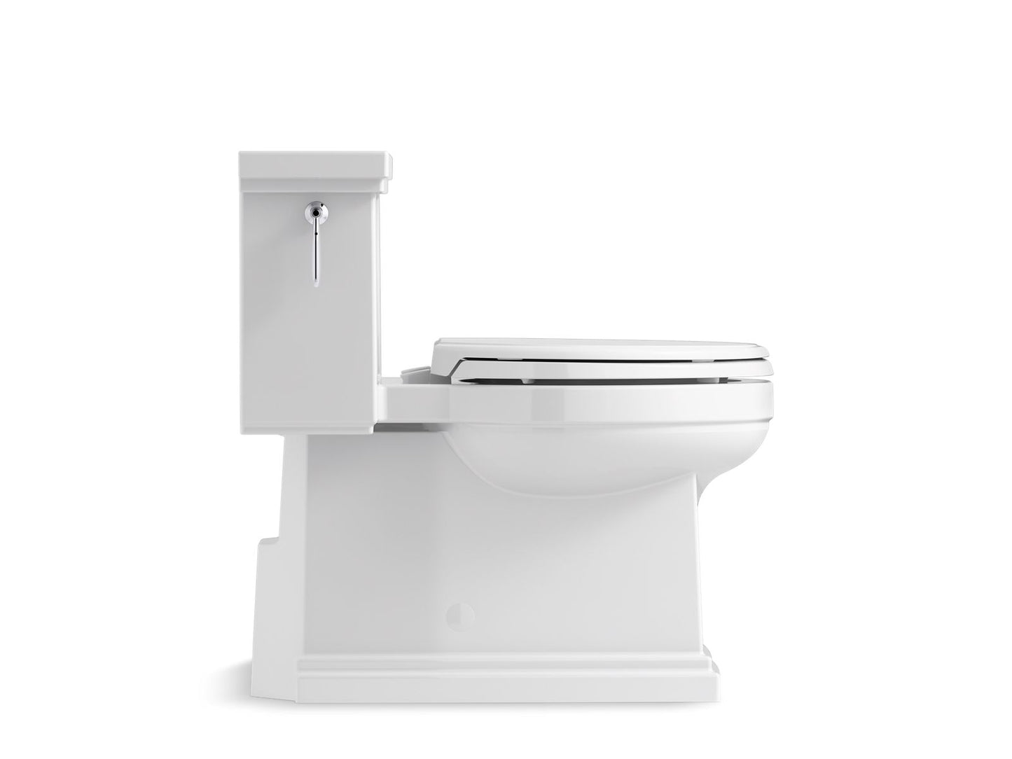 KOHLER K-3981-0 Tresham One-Piece Compact Elongated Toilet With Skirted Trapway, 1.28 Gpf In White