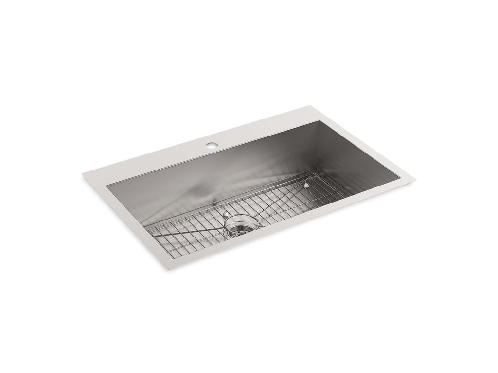 KOHLER K-3821-1-NA Vault 33" Top-/Undermount Single-Bowl Kitchen Sink - Stainless Steel